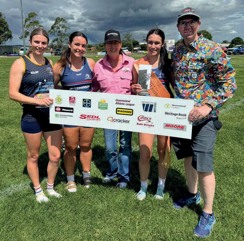 female footballers at Postle Gift