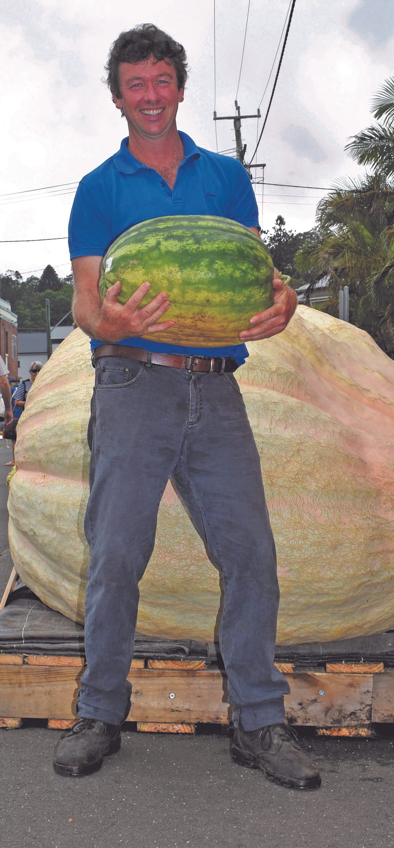 Chris Pike and his winning watermelon
