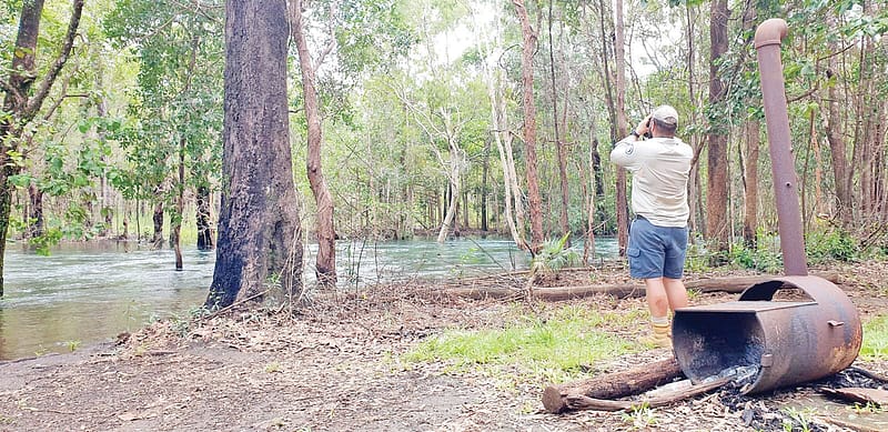 Ranger looking for the croc