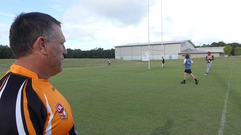 Lower Clarence Magpies coach Carl Press