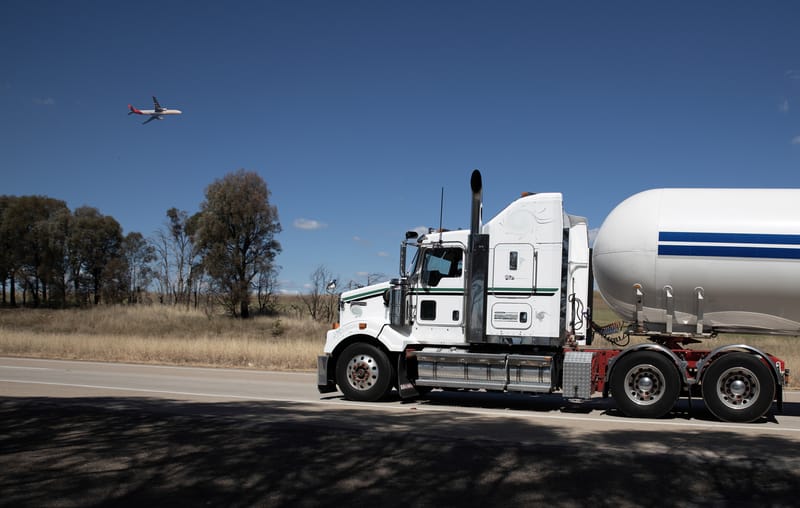 truck and plane