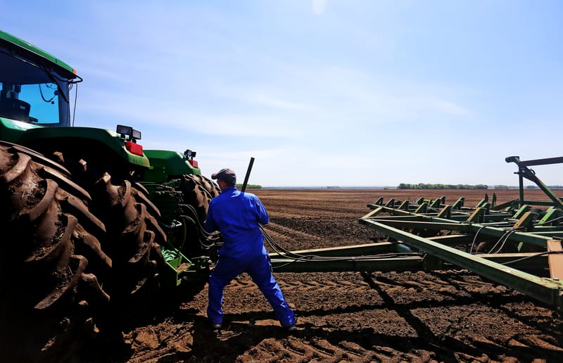 farmer and harvester