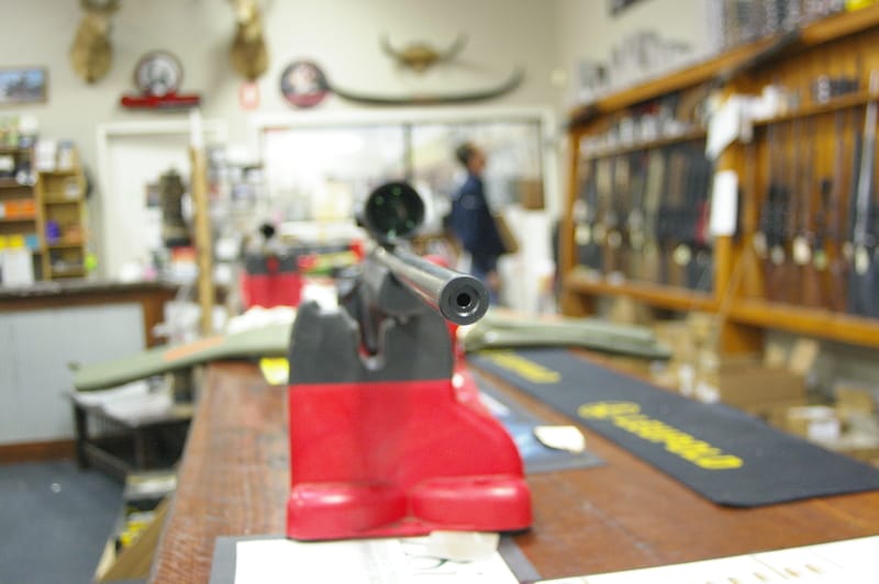 Rifle in Australian gun store