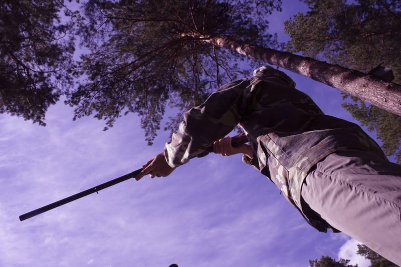 hunter with rifle