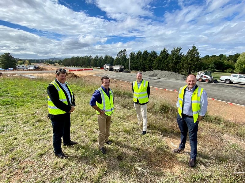 Officials at Southern Feeder Road site