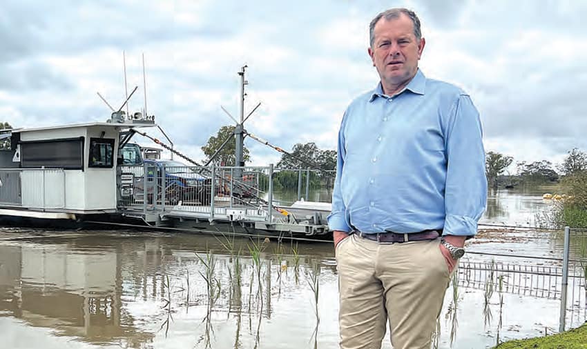 Chaffey MP Tim Whetstone, and Riverland-based MLC Nicola Centofanti, expected more support will be needed from the Federal Government to ensure the Riverland wine industry can continue through current challenges. File photo