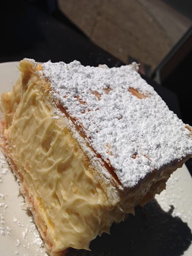 Vanilla slice from the Vanilla Slice Cafe