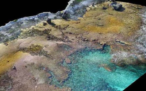 digital 3D model of the intertidal reef platform at Middle Beach