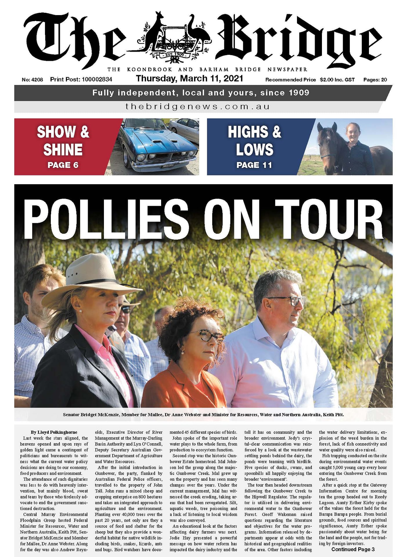 Koondrook and Barham Bridge Newspaper 11 March 2021