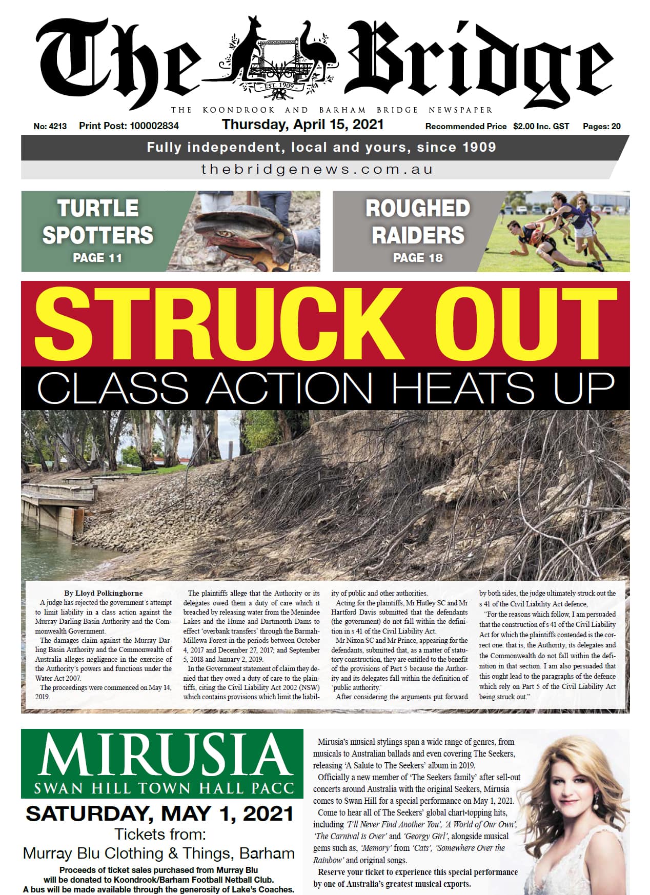 The Koondrook and Barham Bridge Newspaper 15 April 2021