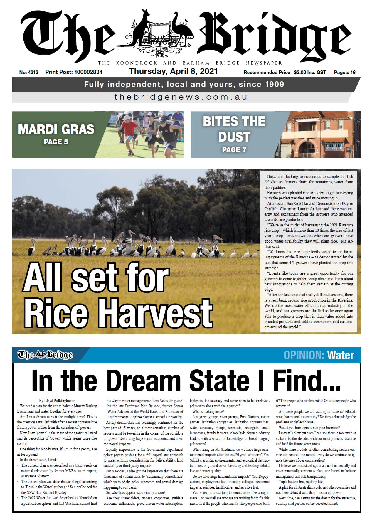 The Koondrook and Barham Bridge Newspaper 8 April 2021