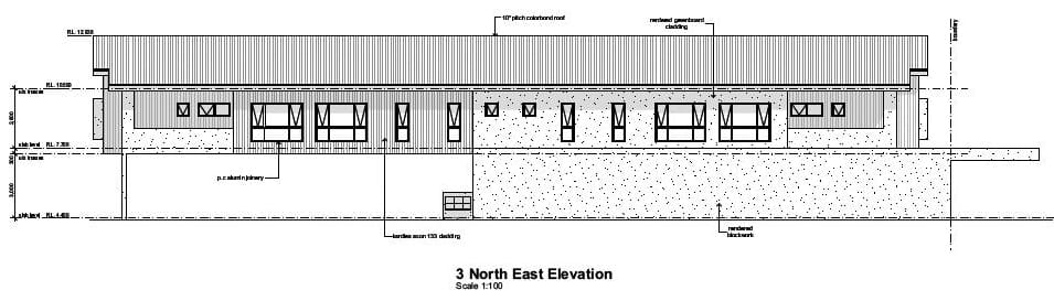 SE elevation of proposed medical centre