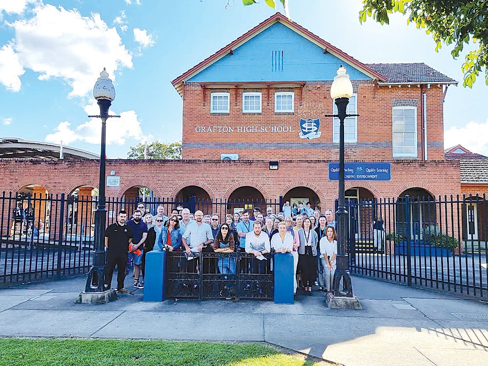 Grafton High School staff strike