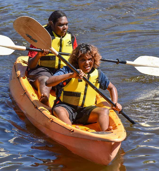 Kids kayaking