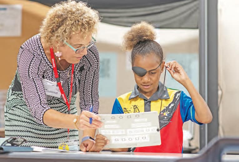 QUT optometrists at NPA