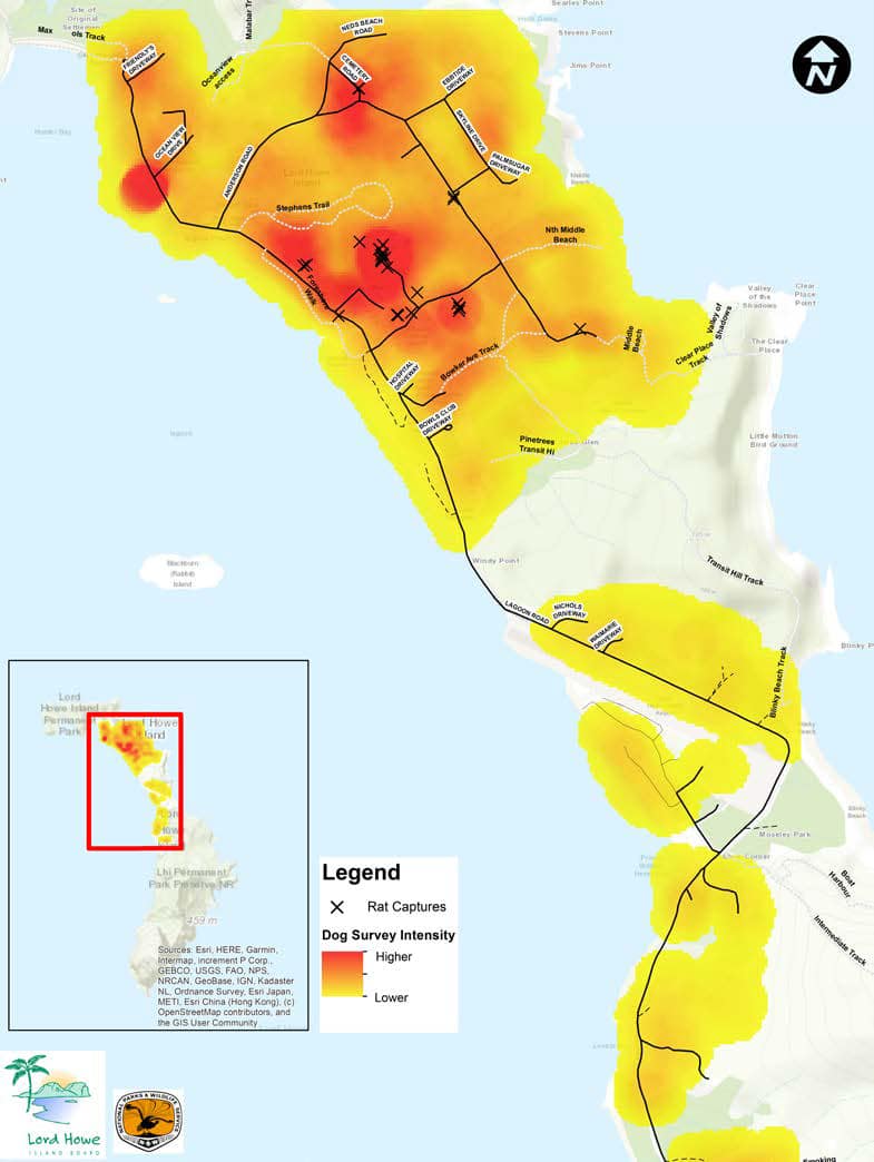 Rodent capture map