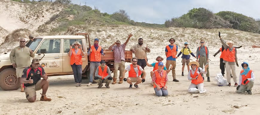 Volunteers for beach cleaning