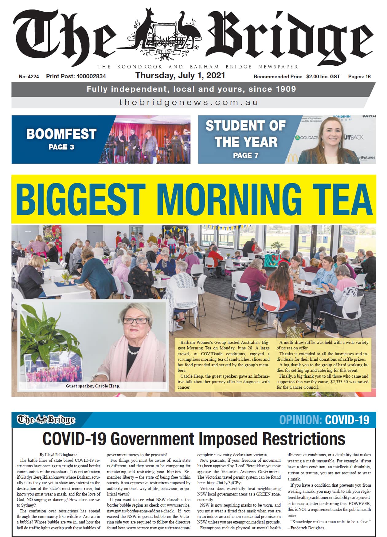 The Koondrook and Barham Bridge Newspaper 1 July 2021
