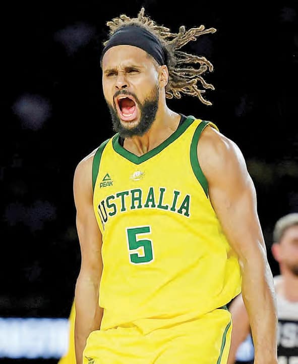 Patty Mills on the basketball court