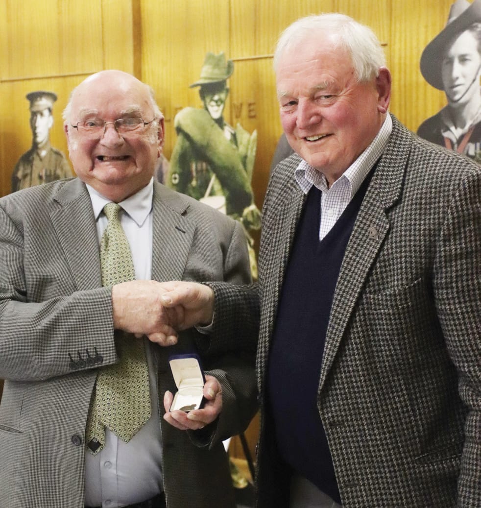 War badge presentation