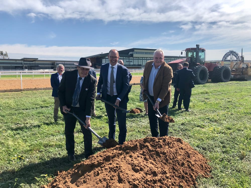 Turning the sod on Murray Bridge Training track