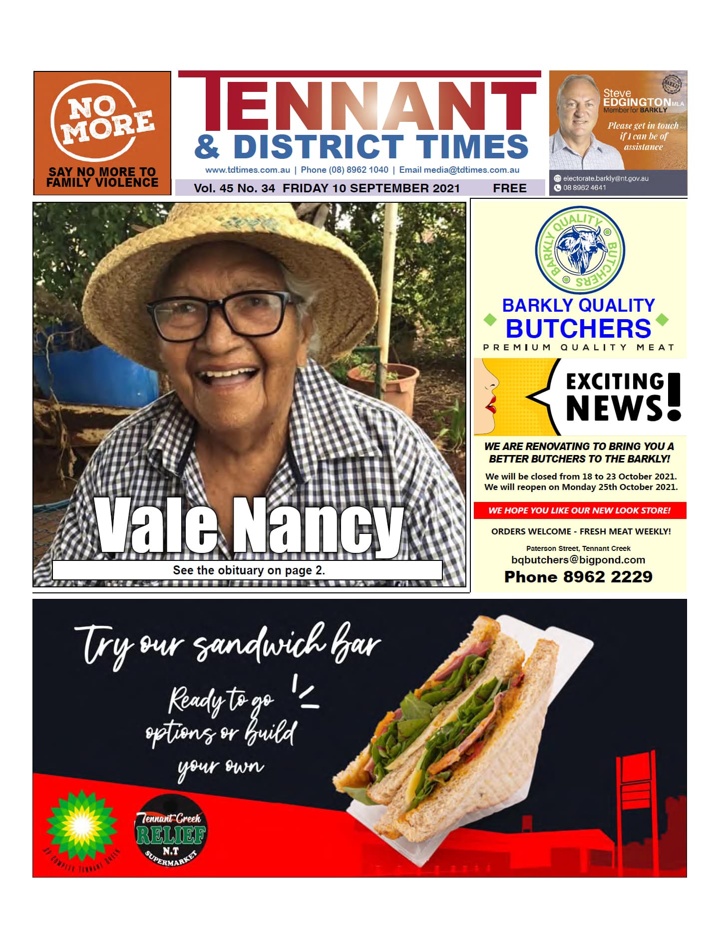 Tennant & District Times 10 September 2021