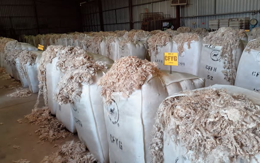 Bales of mohair
