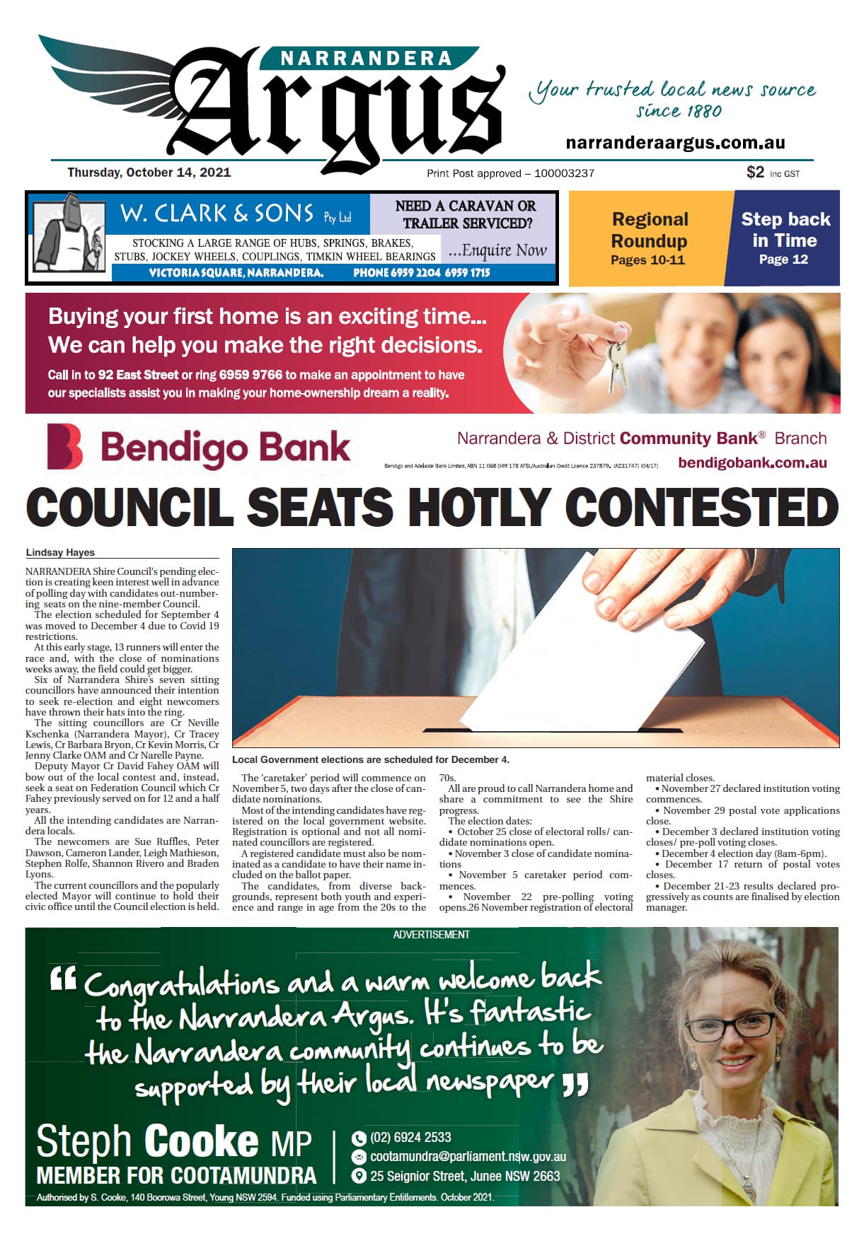 Narrandera Argus 14 October 2021
