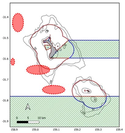 Shark activity - fishing map