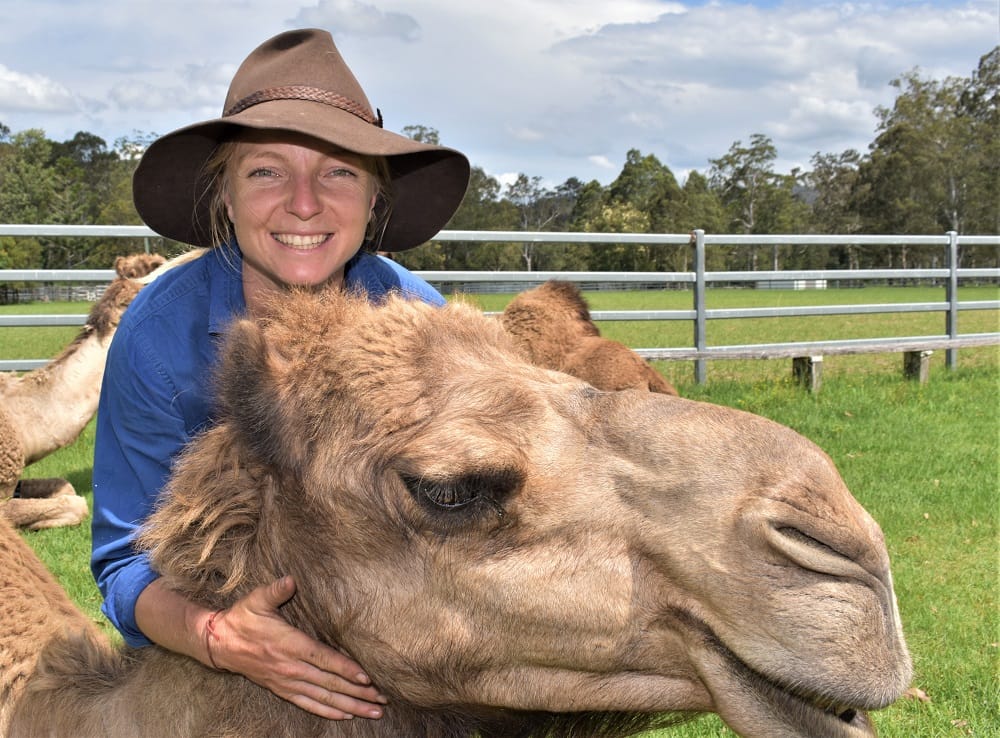 Sophie with camel