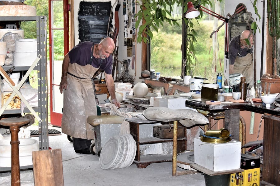 Mic Eales in his studio