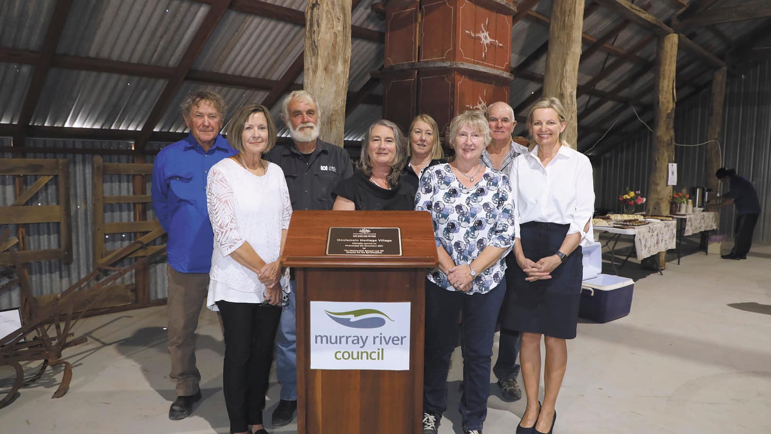 Officials and locals at opening