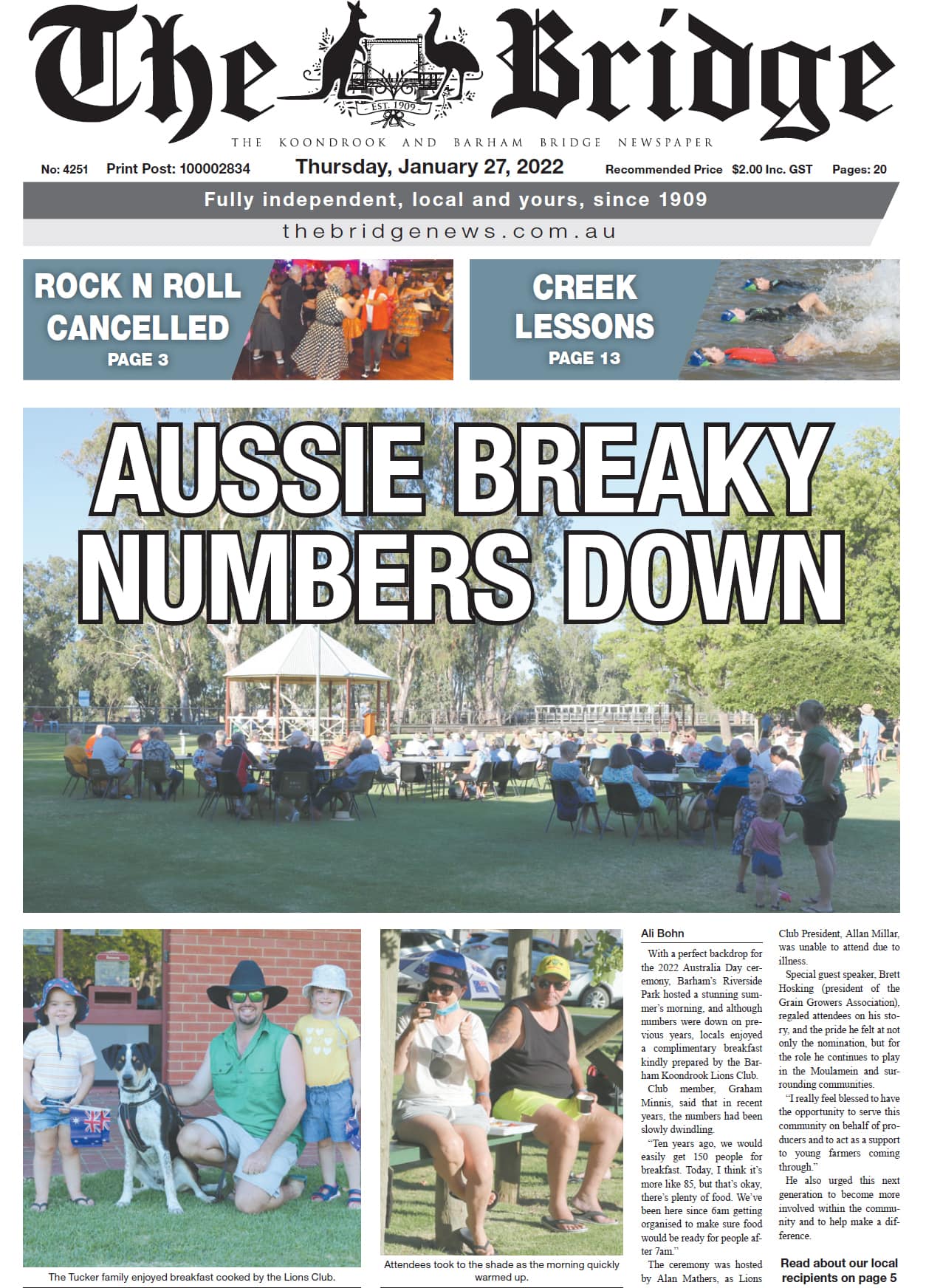 The Koondrook and Barham Bridge Newspaper 27 January 2022