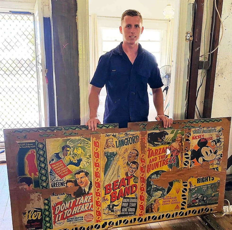 Lyall with the posters