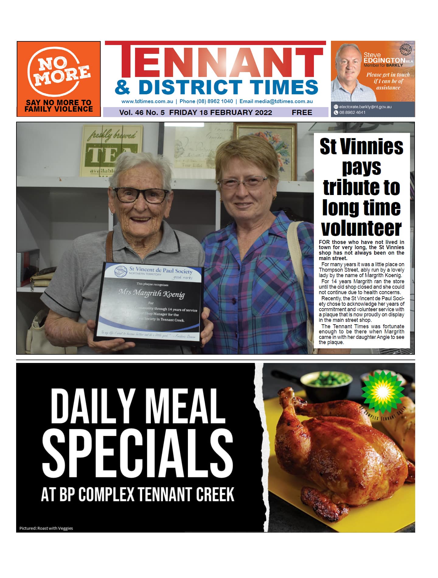 Tennant & District Times 18 February 2022
