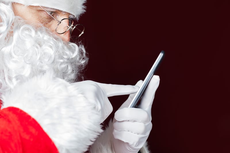 Santa texting