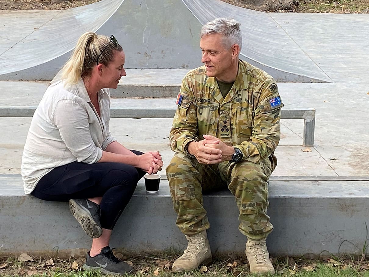 Karina McKey and Brigadier Robert Lording