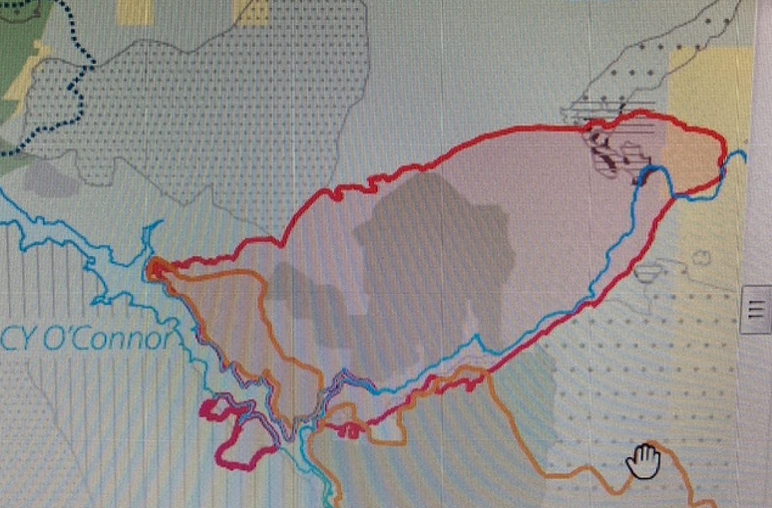 Map of 2018 fire