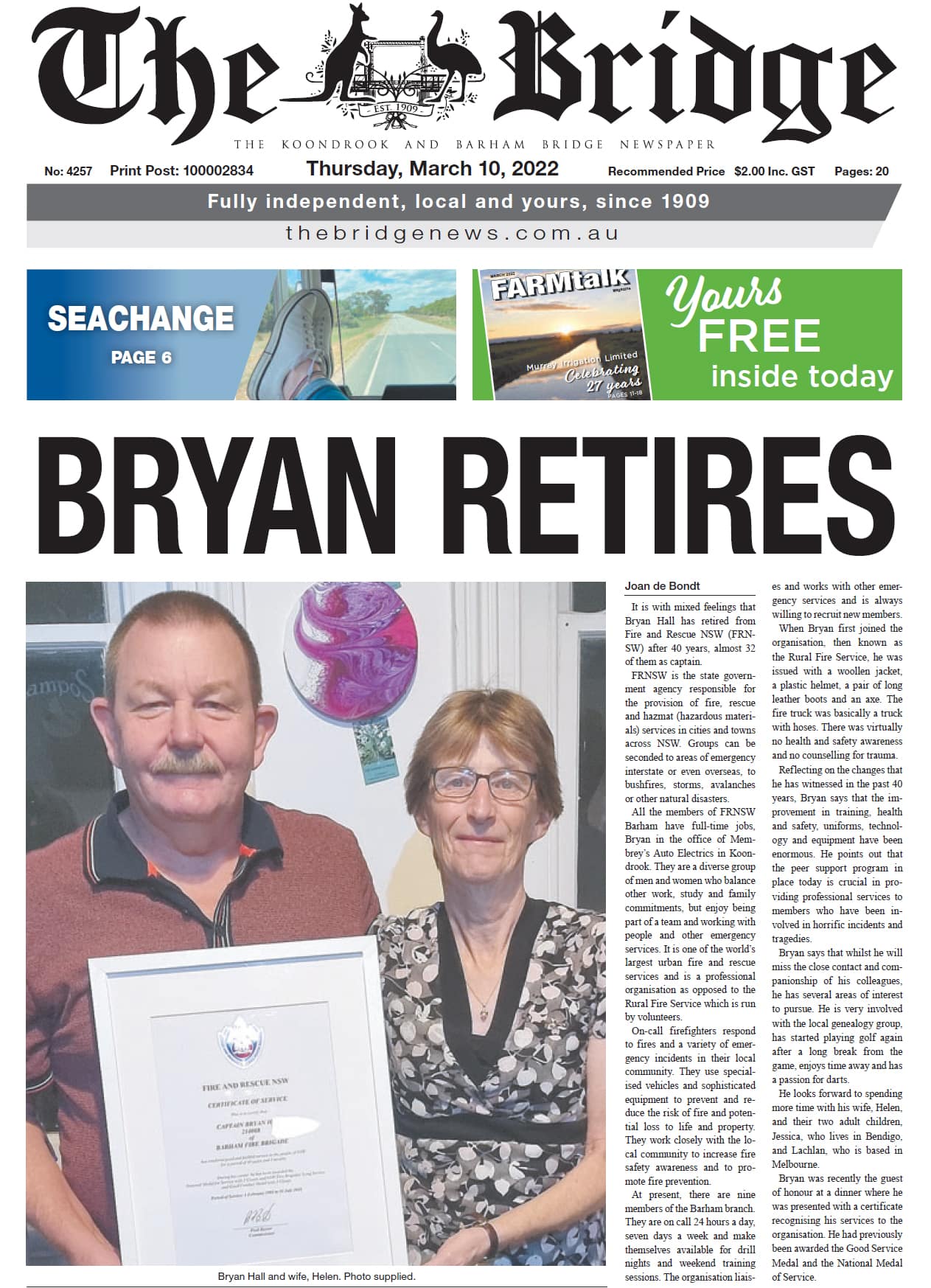 The Koondrook and Barham Bridge Newspaper 10 March 2022