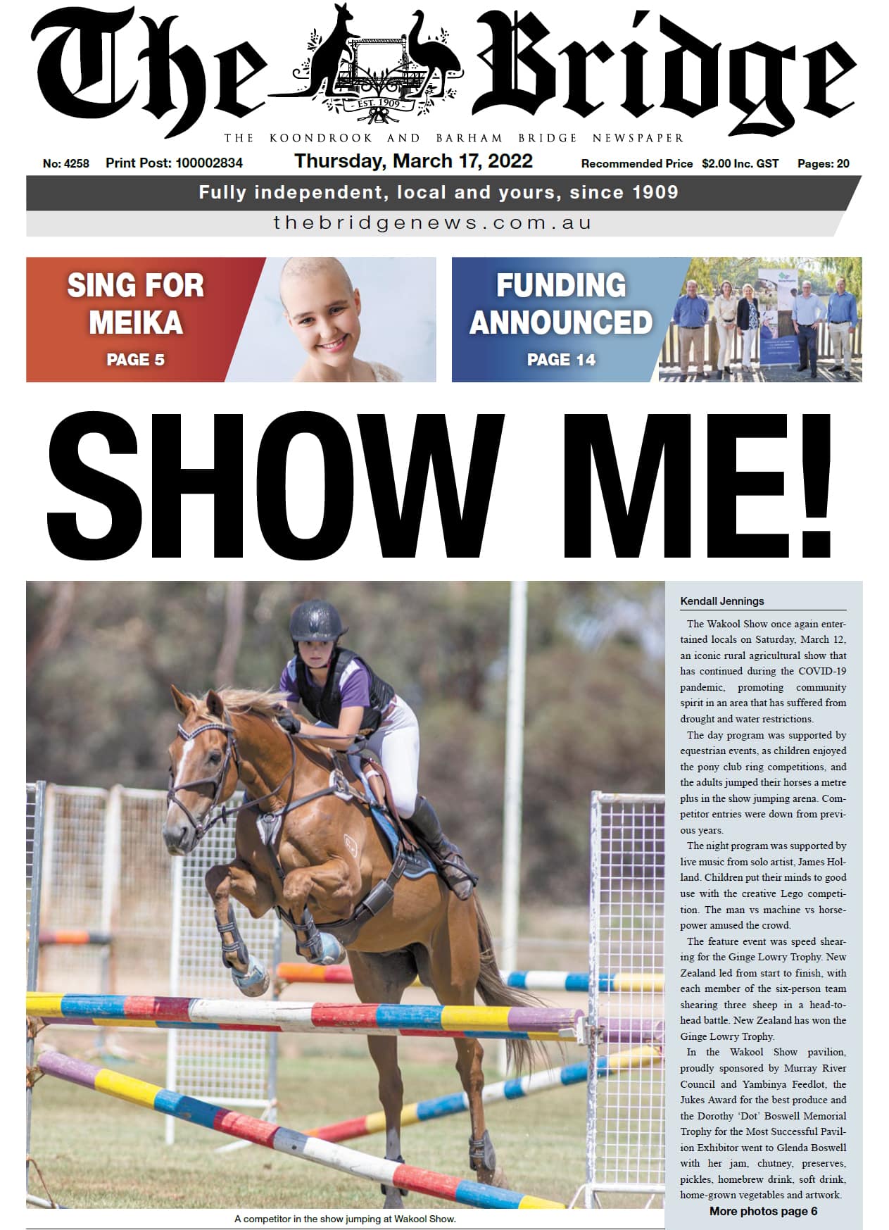 The Koondrook and Barham Bridge Newspaper 17 March 2022