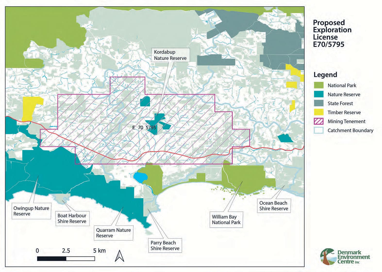 Exploration licence diagram