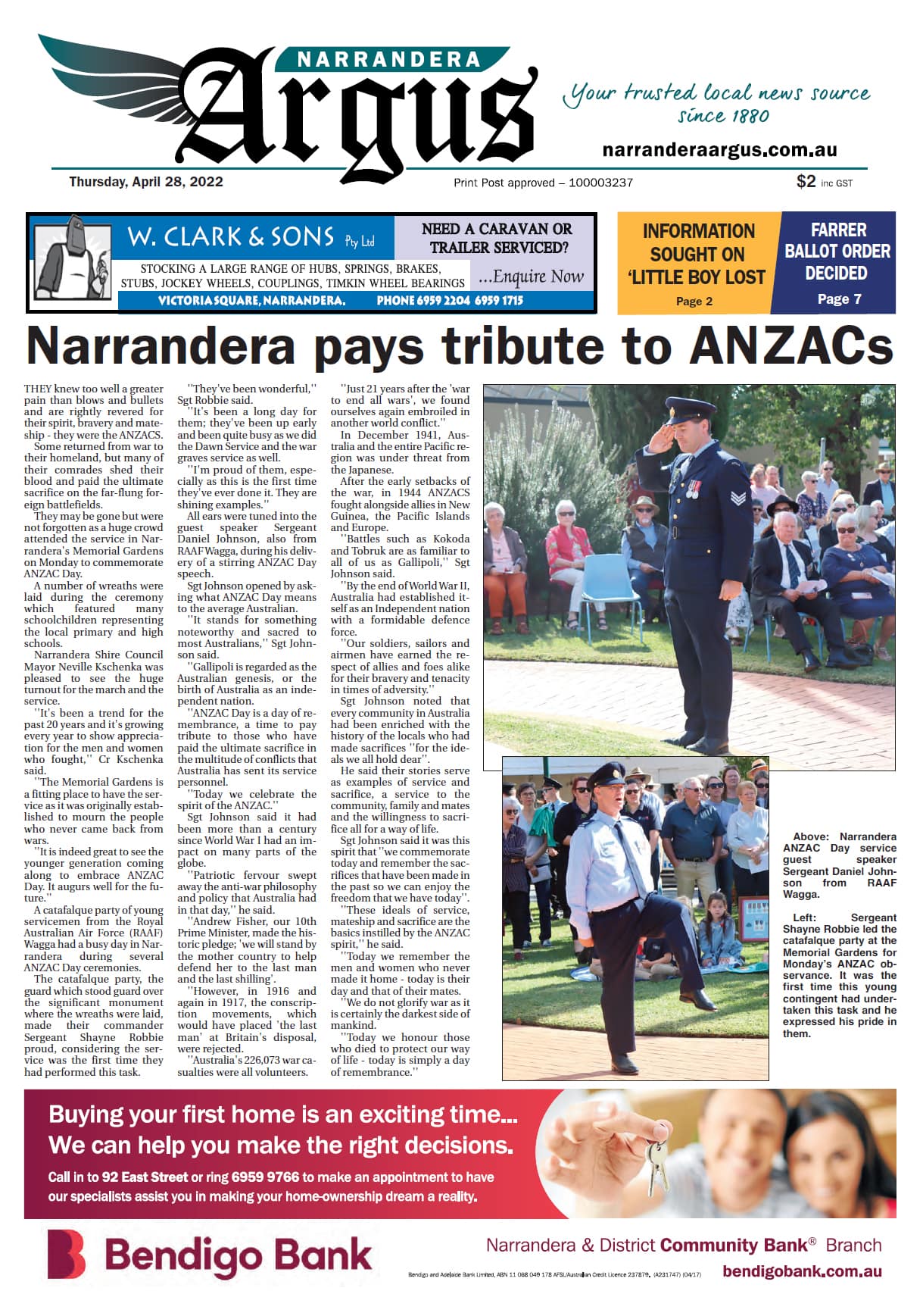 Narrandera Argus 28 April 2022