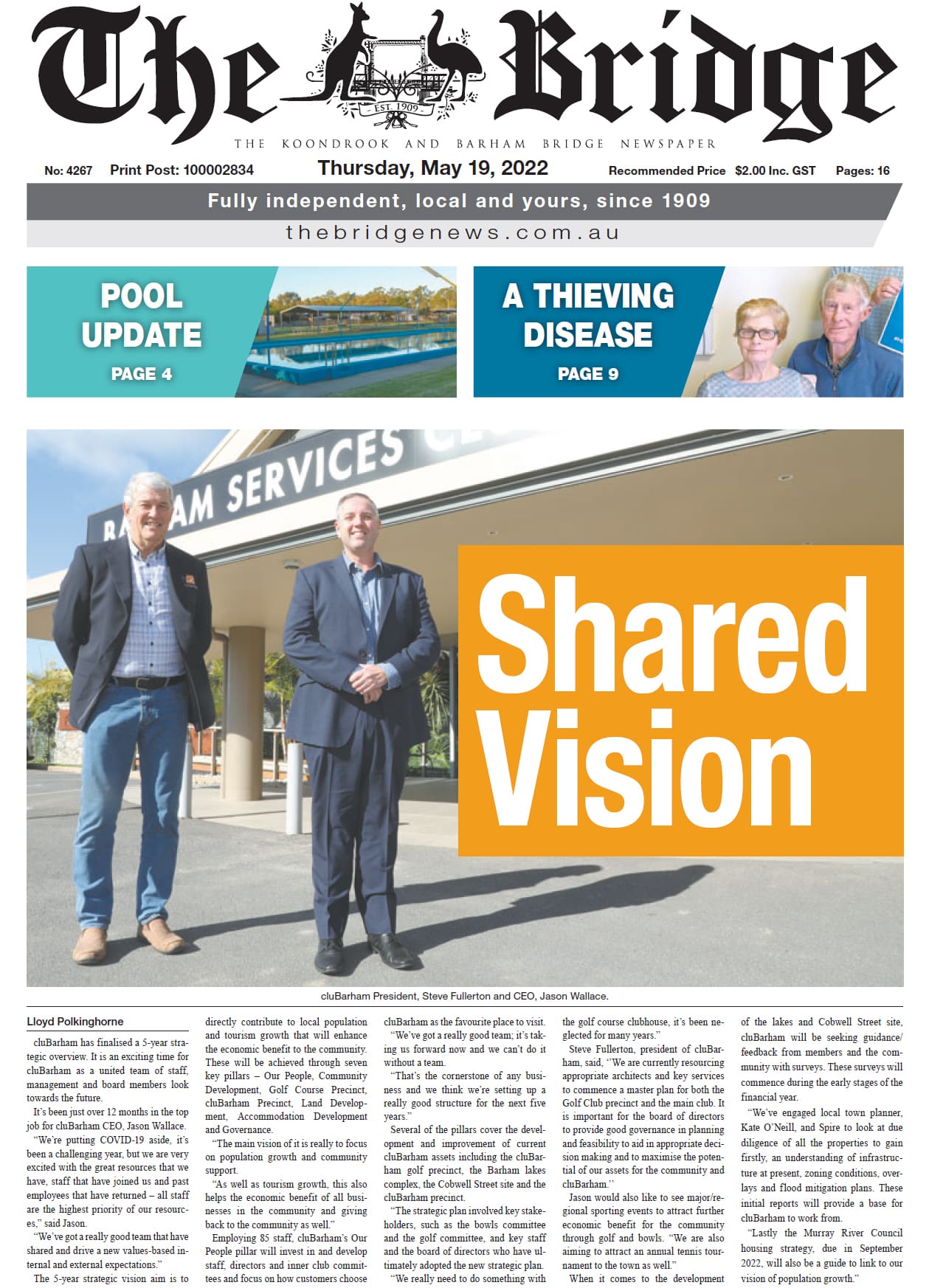 The Koondrook and Barham Bridge Newspaper 19 May 2022
