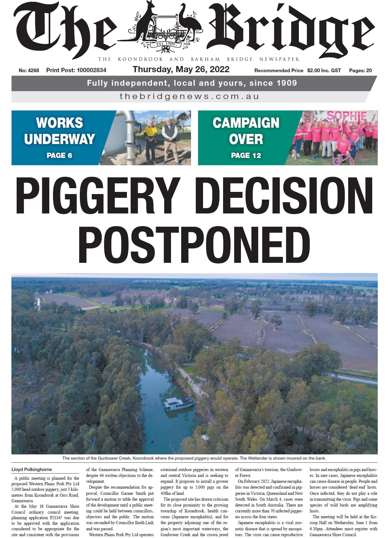 The Koondrook and Barham Bridge Newspaper 26 May 2022
