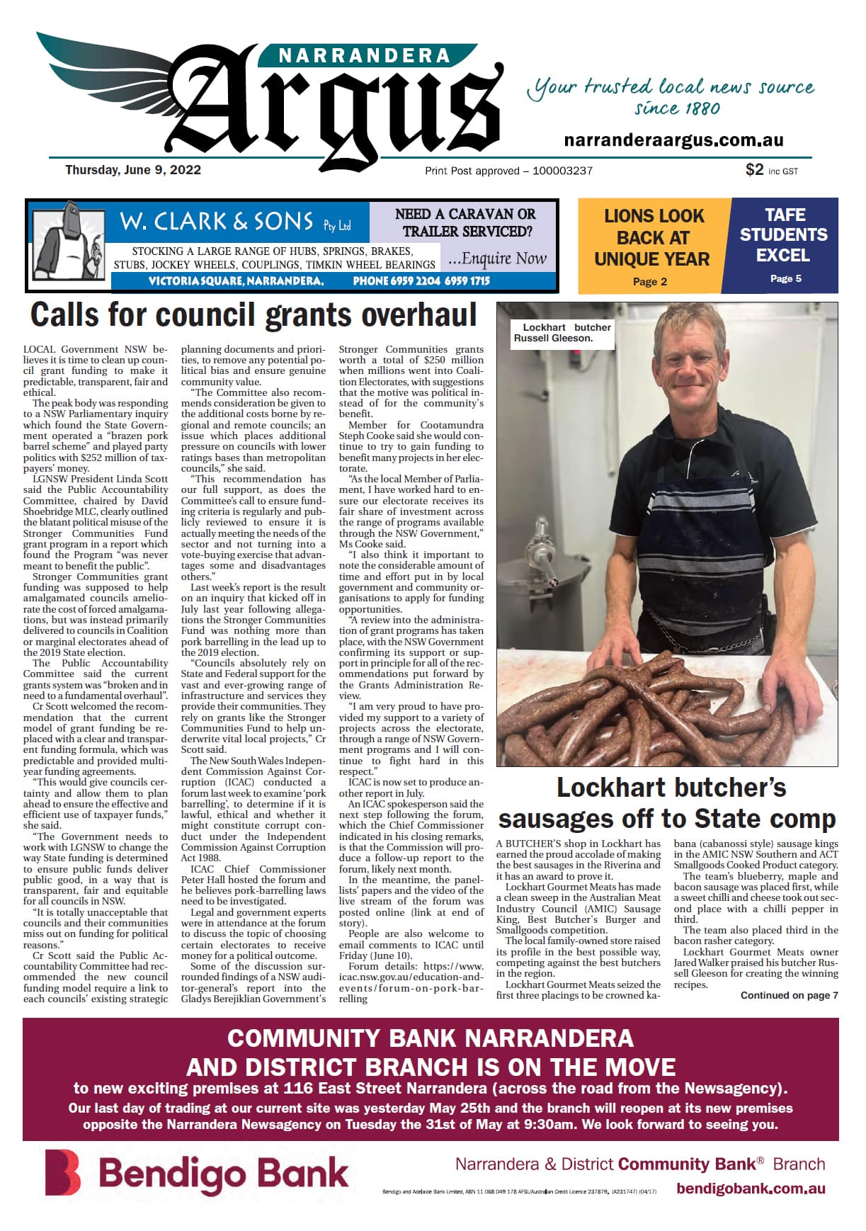 Narrandera Argus 9 June 2022