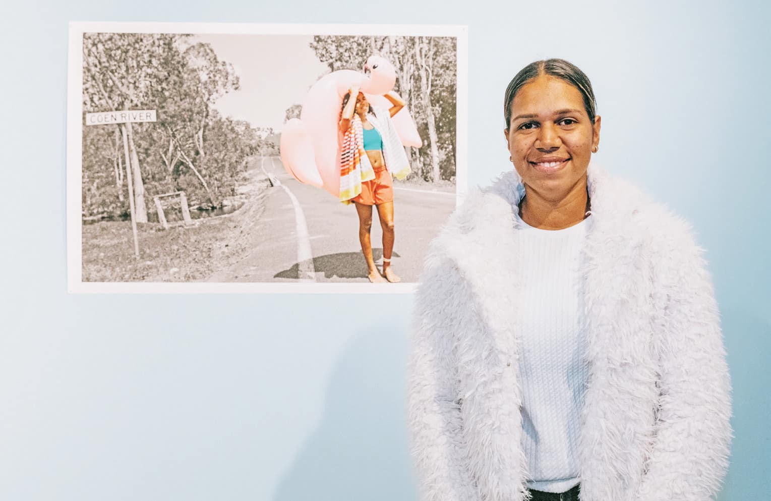 Alaina Walker was one of the many Coen youths to volunteer to be a part of Naomi’s exhibition.