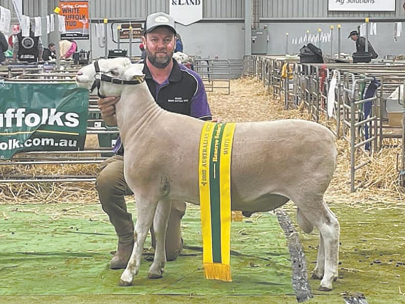 Guy Treweek with his Reserve Senior Champion. Photo supplied.
