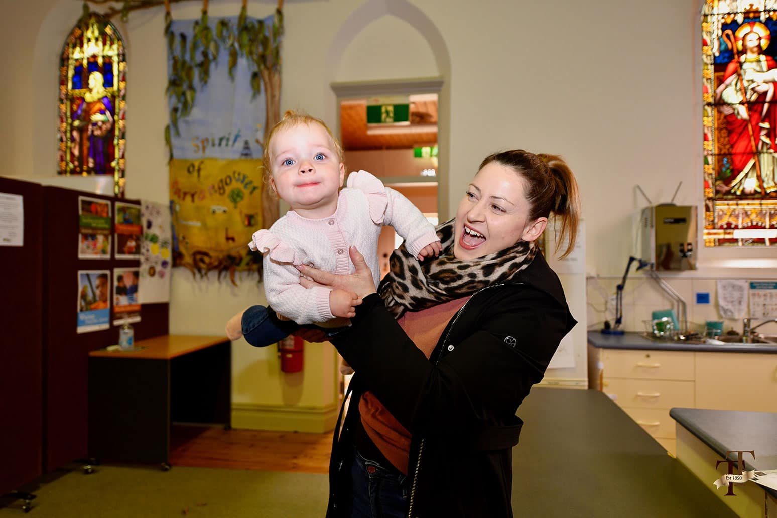 Rhiannon and Scarlett enjoying playgroup.