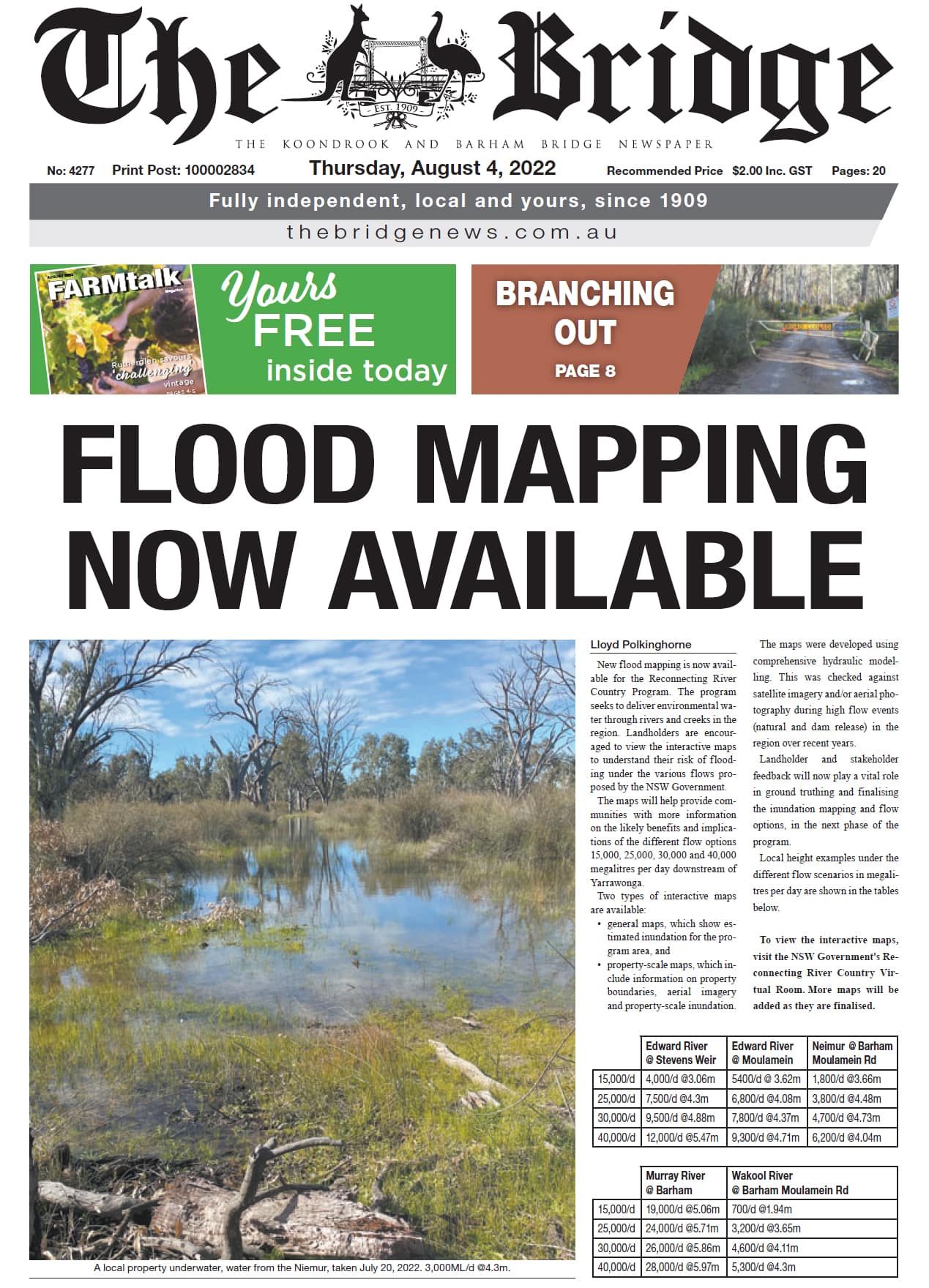 The Koondrook and Barham Bridge Newspaper 4 August 2022