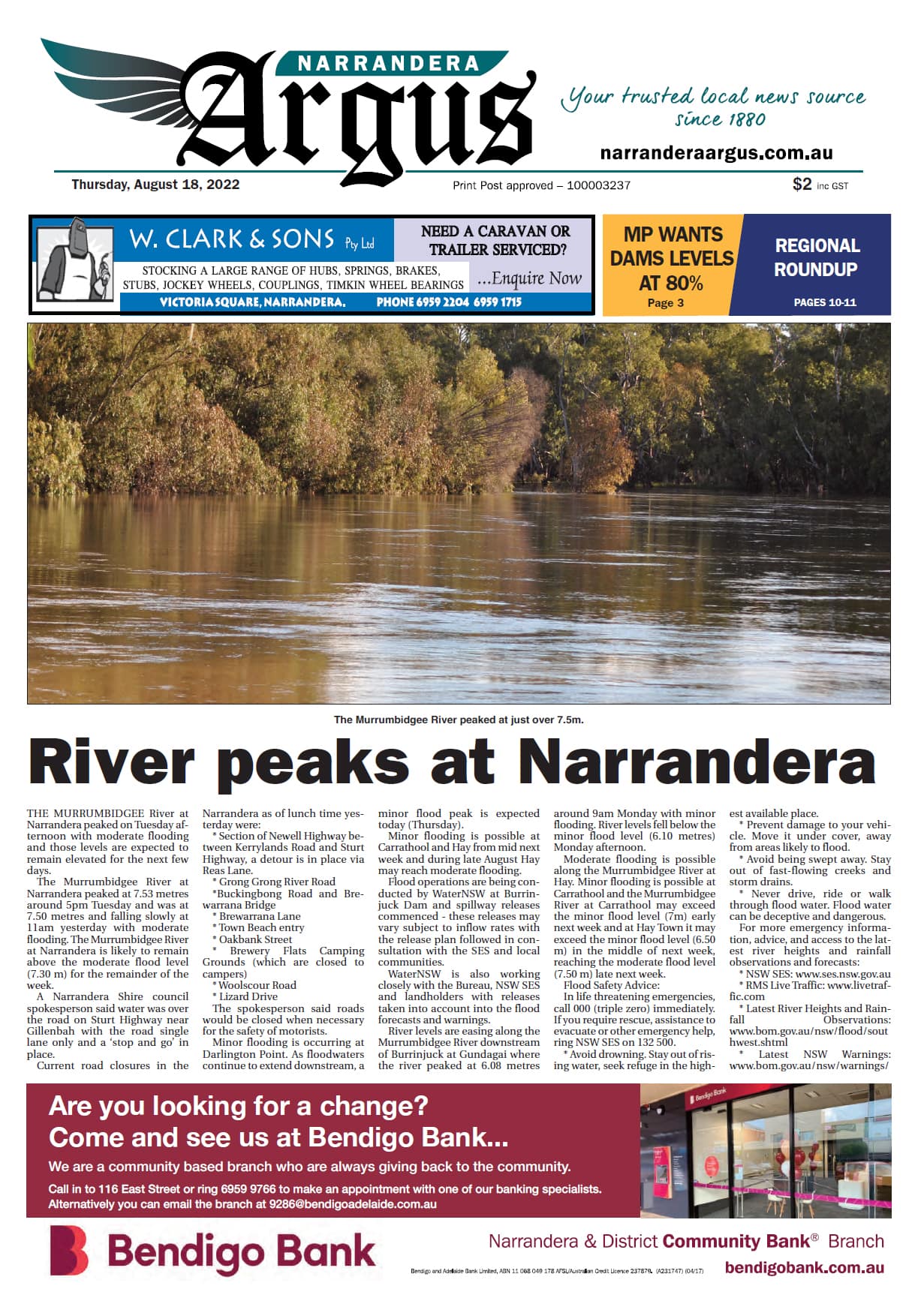 Narrandera Argus 18 August 2022